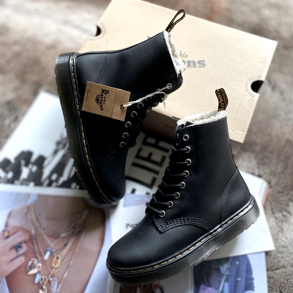 Women's Dr. Martens Zavala Combat Boots Faux Lining - Picture 5 of 16